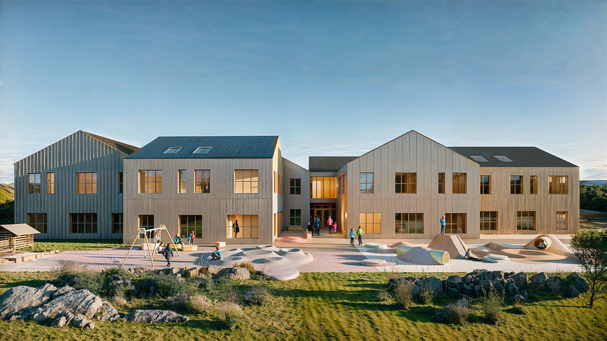 Reykjavík Kindergarten under construction sastudio Tiago Sá sustainable architecture iceland winner first prize 1st kindergarten award mention arquitetura leed suastainability