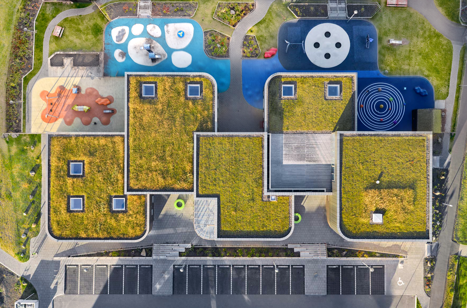 Garðabær Kindergarten built eu mies awards sastudio Tiago Sá sustainable architecture iceland winner first prize 1st kindergarten award mention arquitetura leed swan eco label green building design award suastainability