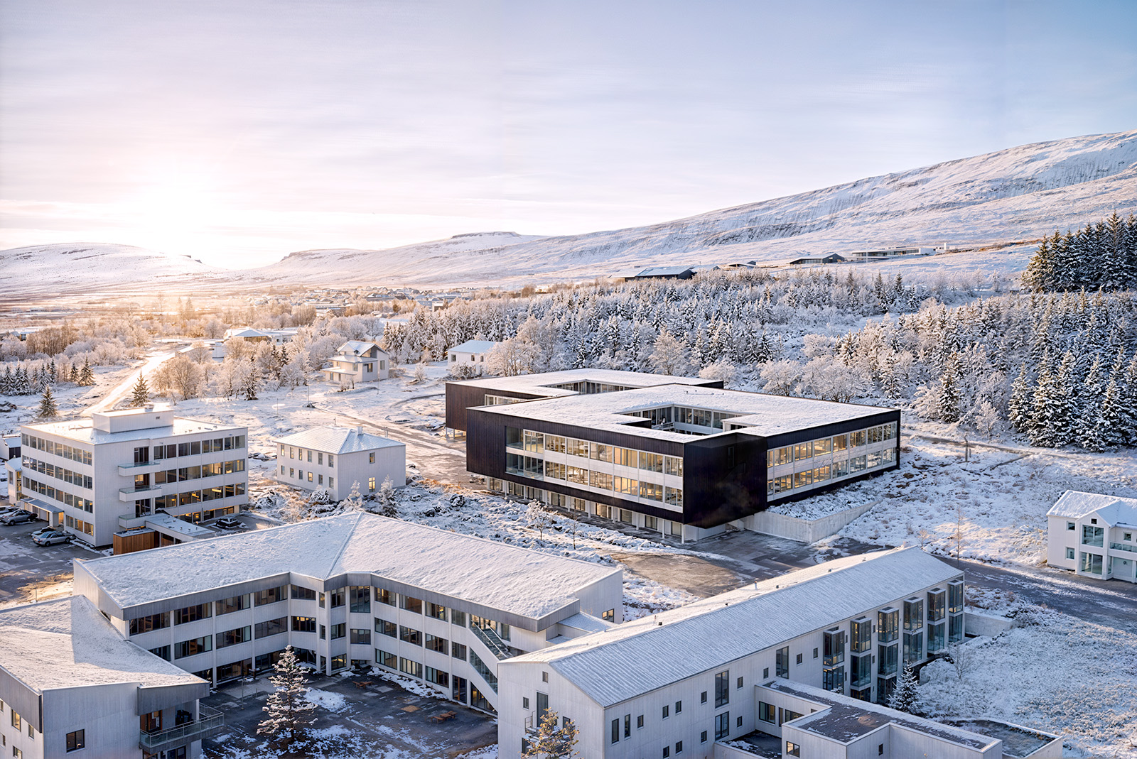 husavik nursing home winner senior center sastudio architecture iceland award first prize construction